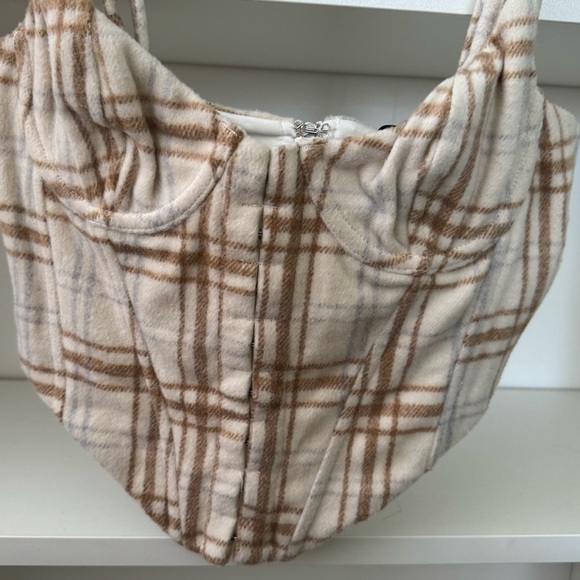 NWT WHITE FOX Choose Me Plaid Bustier Corset Top - Picture 5 of 6
